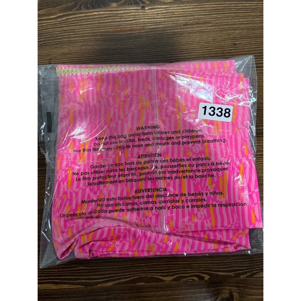 OFFLINE‎ By Aerie Leggings Women's XL Pink Striped High Waisted Yoga Athleisure - Picture 7 of 7